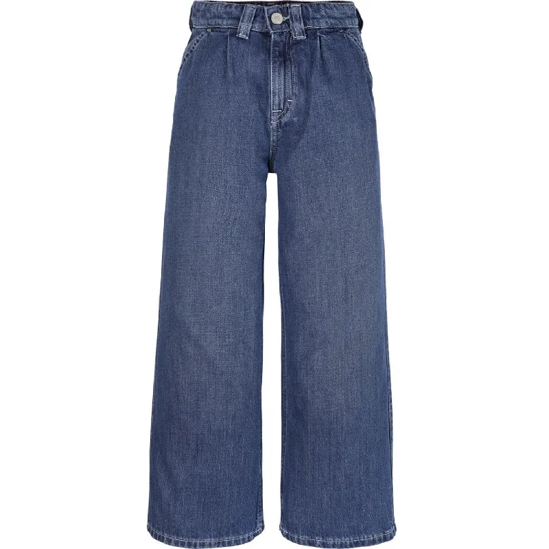 Sports Style Tommy Hilfiger Darkusedlyocell Mabel Pleats Mid Blue Wash Jeans