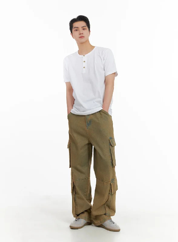 Unique Fashion Men's Vintage Cargo Jeans IA401