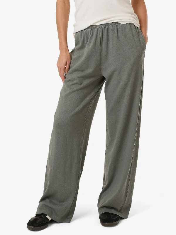 Cute Style Hemp Relax Pant - Green Smoke
