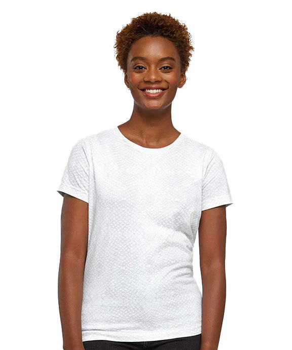 Lace Design 3516 - LAT Ladies Fine Jersey T-Shirt | White Reptile