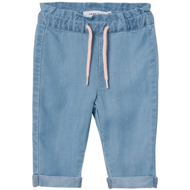 Exquisite Embroidery Name it Light Blue Denim Bella Baggy Jeans Noos