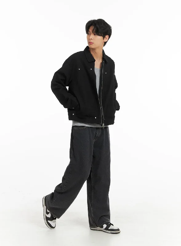 American Style Men's Denim Wide Leg Jeans IA401