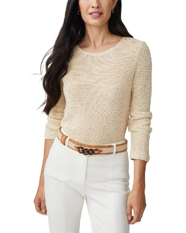 Classic Retro J.McLaughlin Donna Linen-Blend Sweater