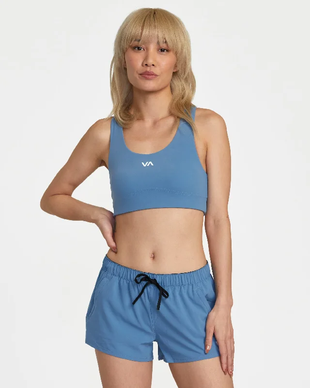 Comfortable Mind VA Essential Low-Rise Yogger Sport Shorts - Coronet Blue