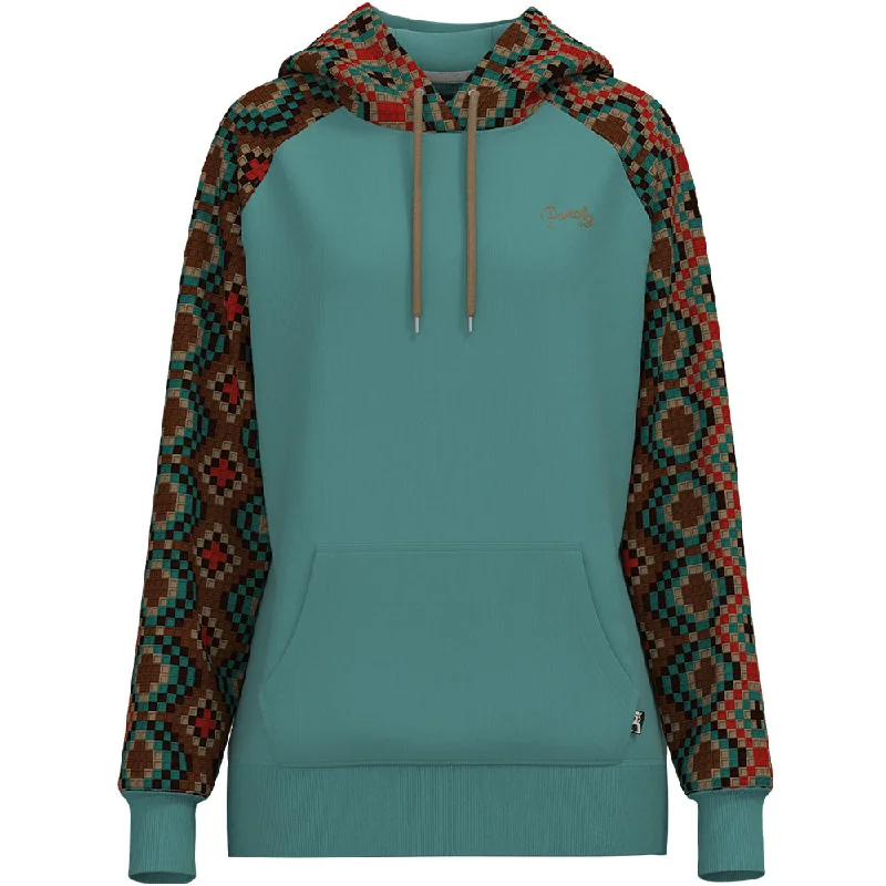 Trendy Casuals "Legendary Punchy Hoody" Turquoise w/Tan & Red Pattern