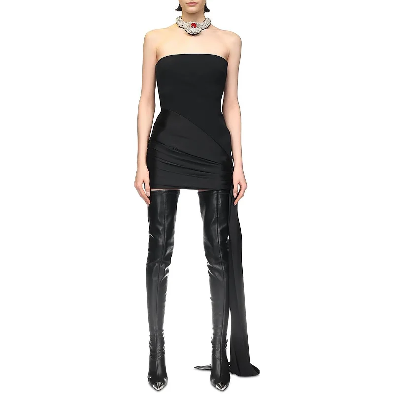 Retro Fashion David Koma Womens Strapless Mini Cocktail And Party Dress