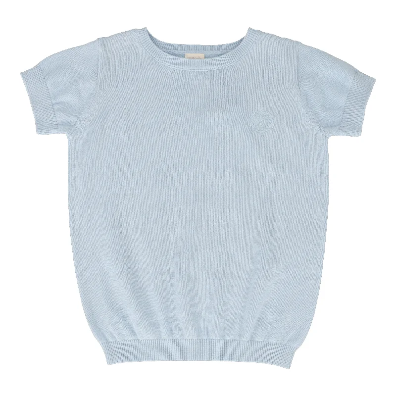 Cozy Pants ANALOGIE BY LIL LEGS LIGHT BLUE BOYS CREWNECK SWEATER SHORT SLEEVE