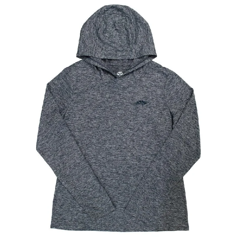 Slightly Flared Design "Easy Breezy" Heather Navy Hoody