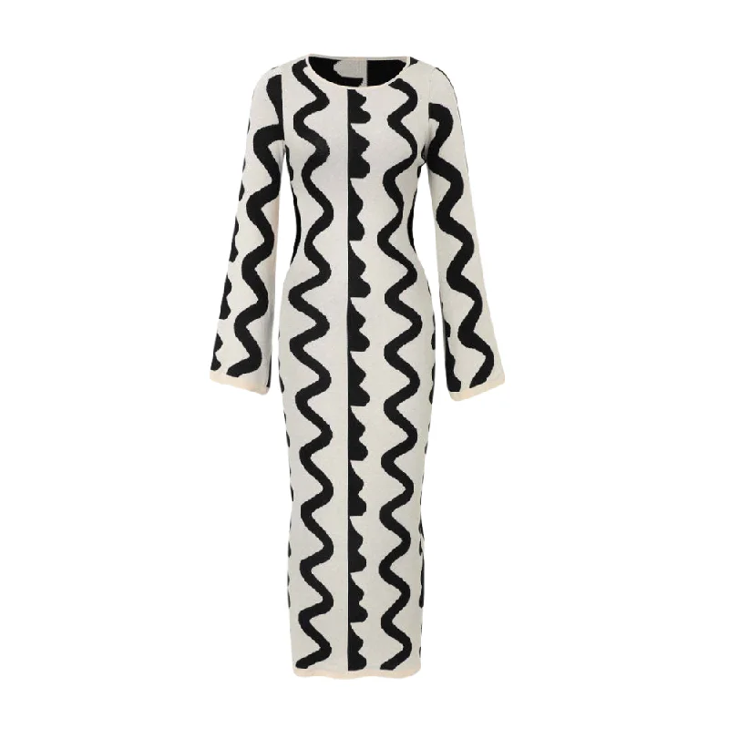 Fashion Style Women's Wave Long Dress