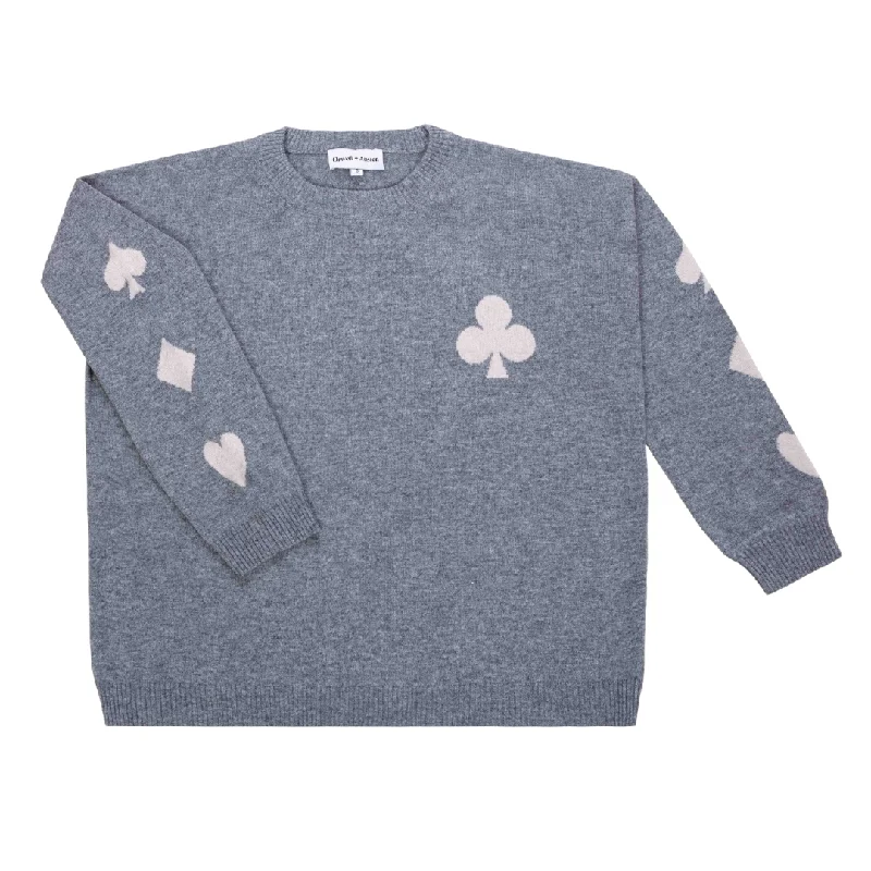Casual And Comfortable Poker Cashmere Blend Sweater
