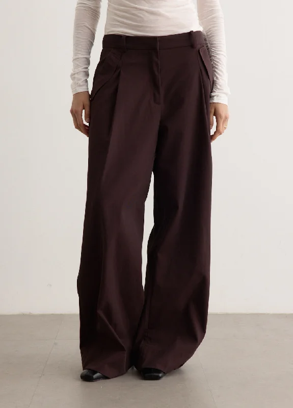 Layered Style Utility Pleat Pants