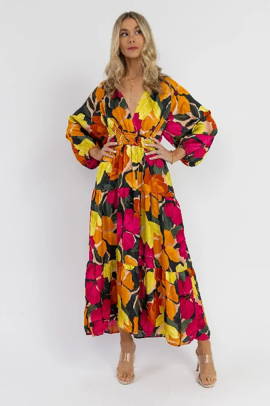 Fresh And Natural Nico Floral Maxi Dress - Final Sale