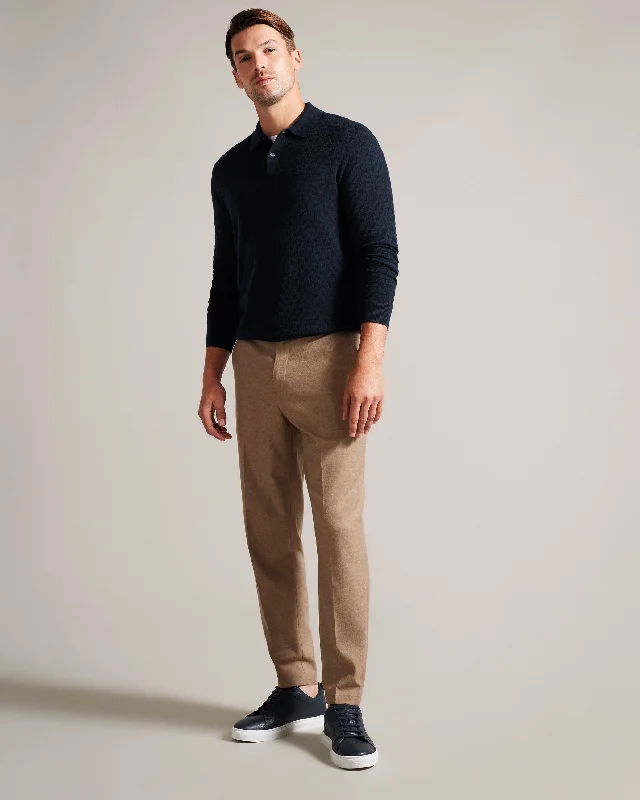 Exquisite Design Morar Ls T Stitch Knitted Polo Navy