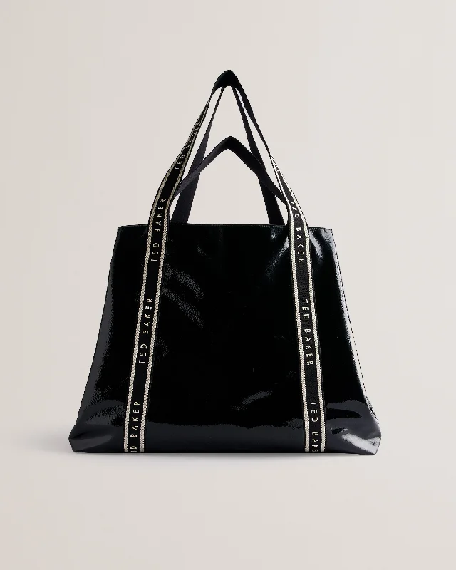 Light And Breathable Jijee Oversized Crinkle Shopper Bag Black