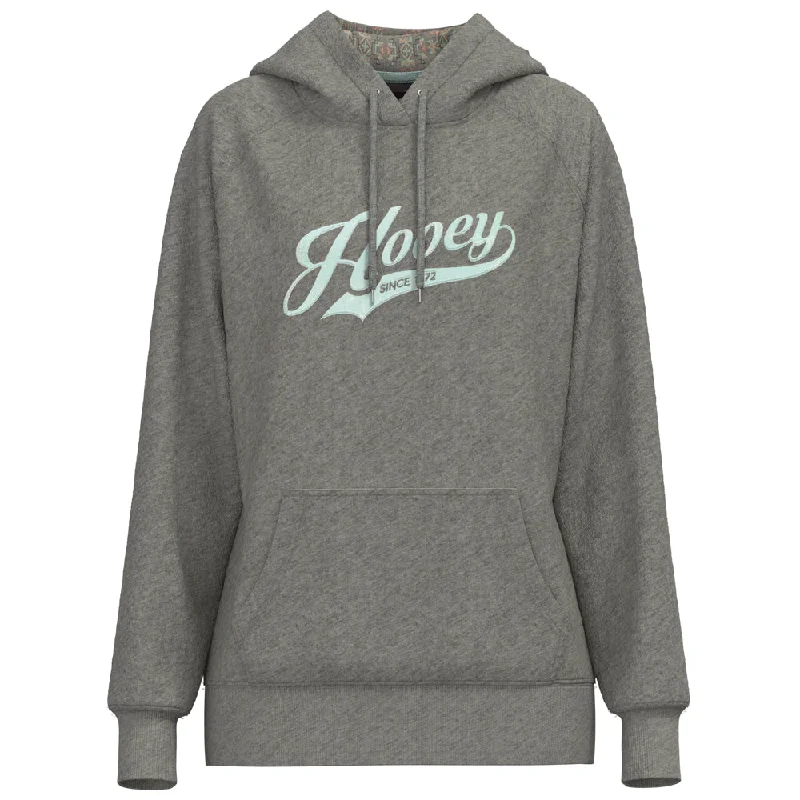 Retro Style "Tulane" Heather Grey w/ Light Blue Logo Hoody