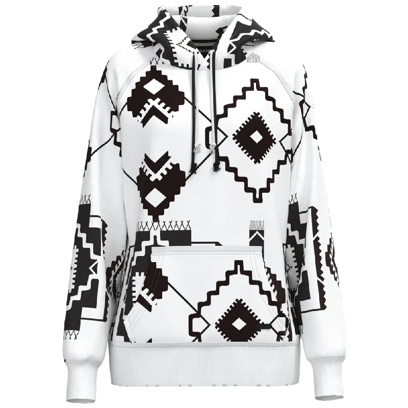 Relaxed Chic "Chaparral"  White/Black Aztec Hoody