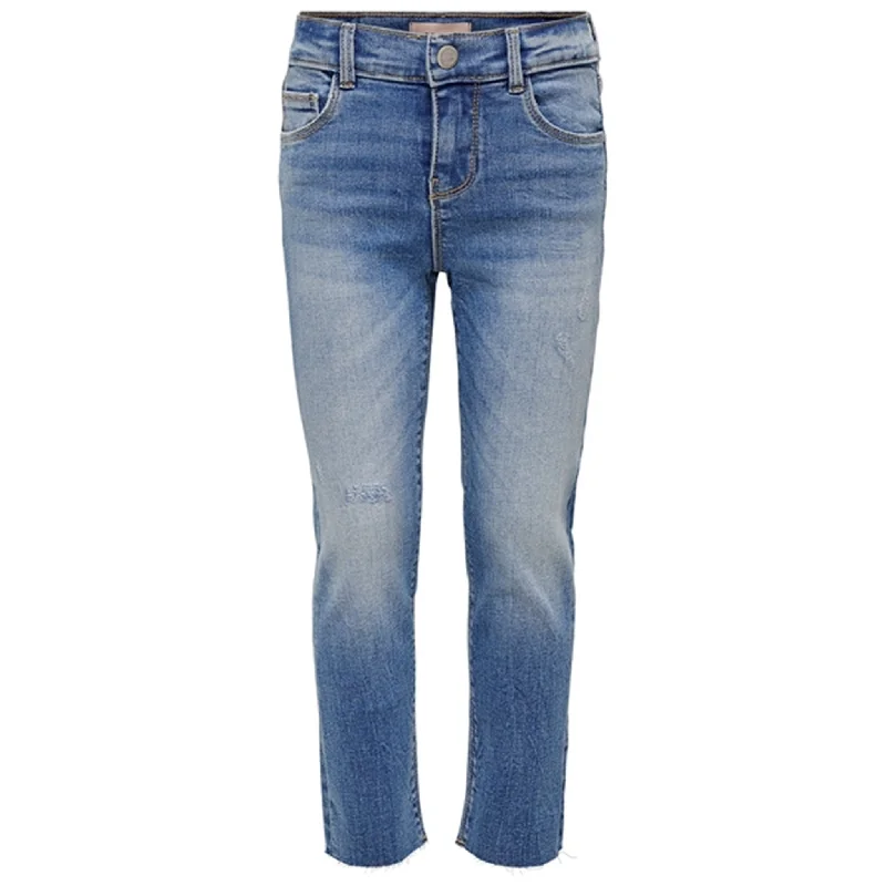 Fresh And Fashionable Kids ONLY Light Blue Denim Emily Raw Noos Jeans