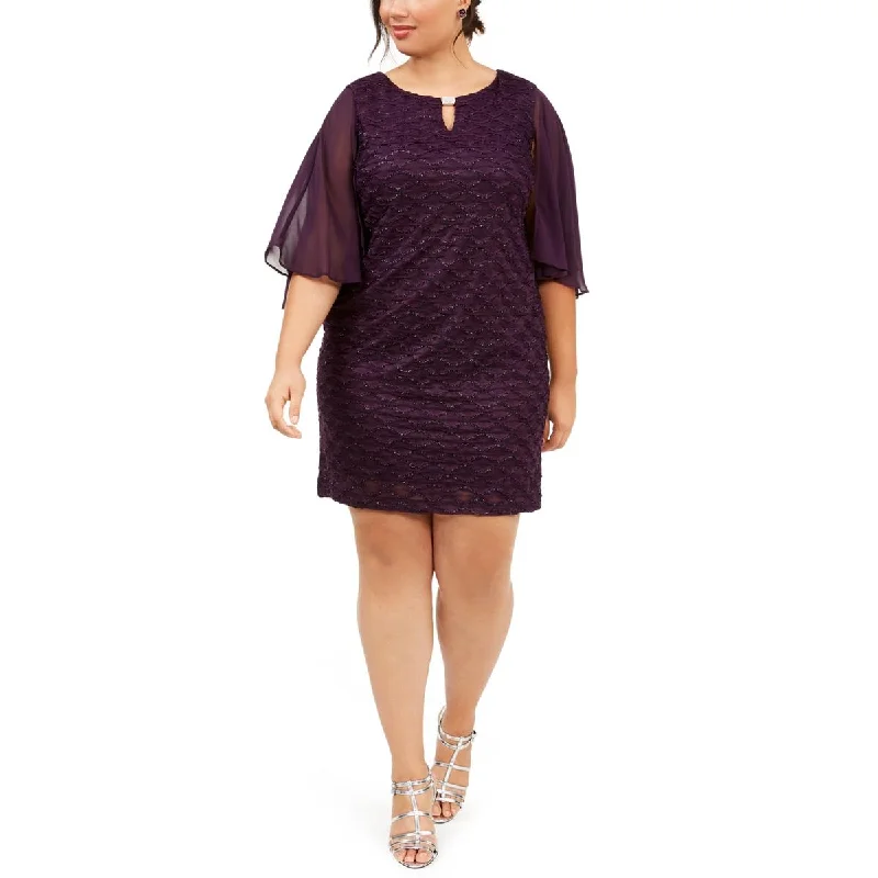 Casual Style Connected Apparel Womens Plus Sequin Party Cocktail And Party Dress