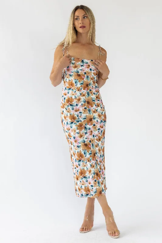 Simple Style Gemma Floral Cami Cowl Back Dress
