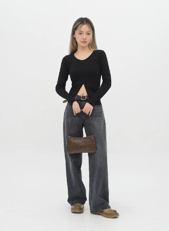 Celebrity Style Wide Leg Jeans C2001