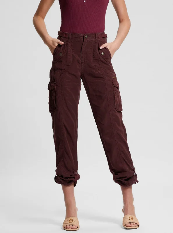 Comfortable Series Eco Maroon Nessi Cargo Pants