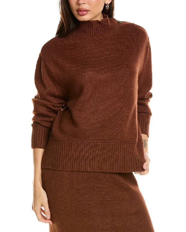 Comfortable Series Design History Mock Neck Sweater