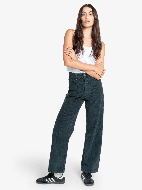 British Style Holly Cord Pant - Dark Jade