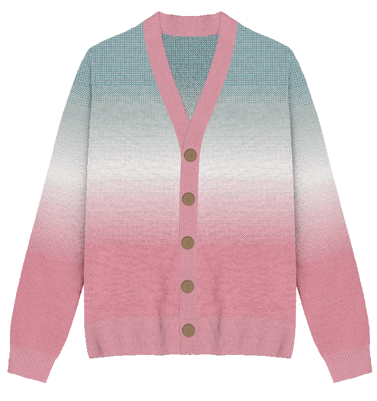Comfortable And Versatile Transgender Faded Knit Cardigan