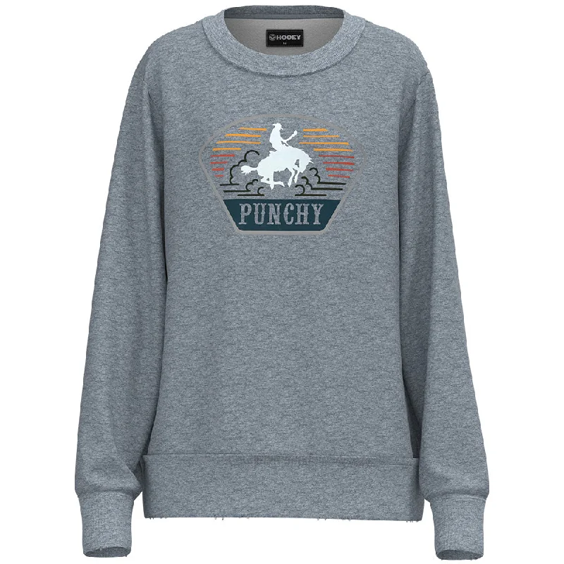 Chic Relaxation "The Crew" Punchy Ladies Grey Pullover