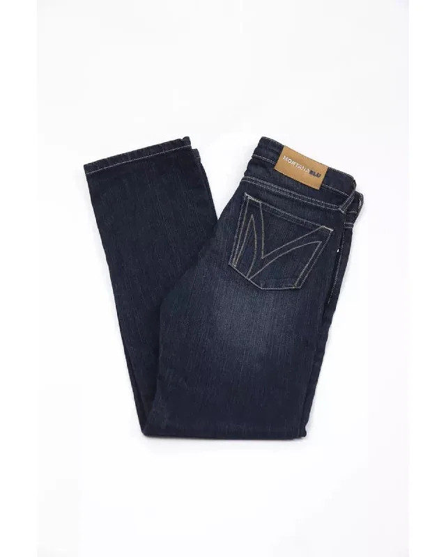 Versatile Items Montana Blu Women's Blue Cotton Jeans & Pant - W27 US