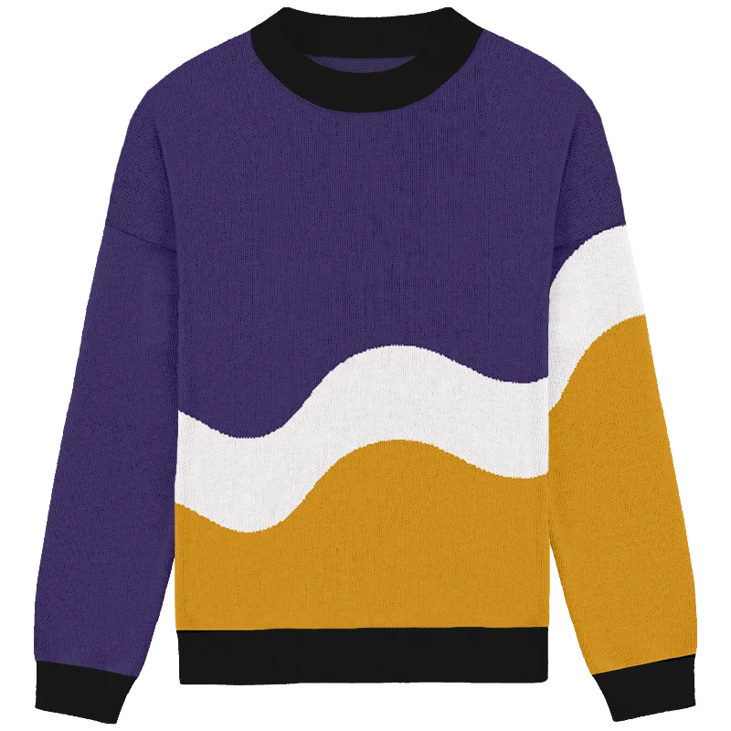 Light And Breathable Non-Binary Squiggle Knit Crewneck