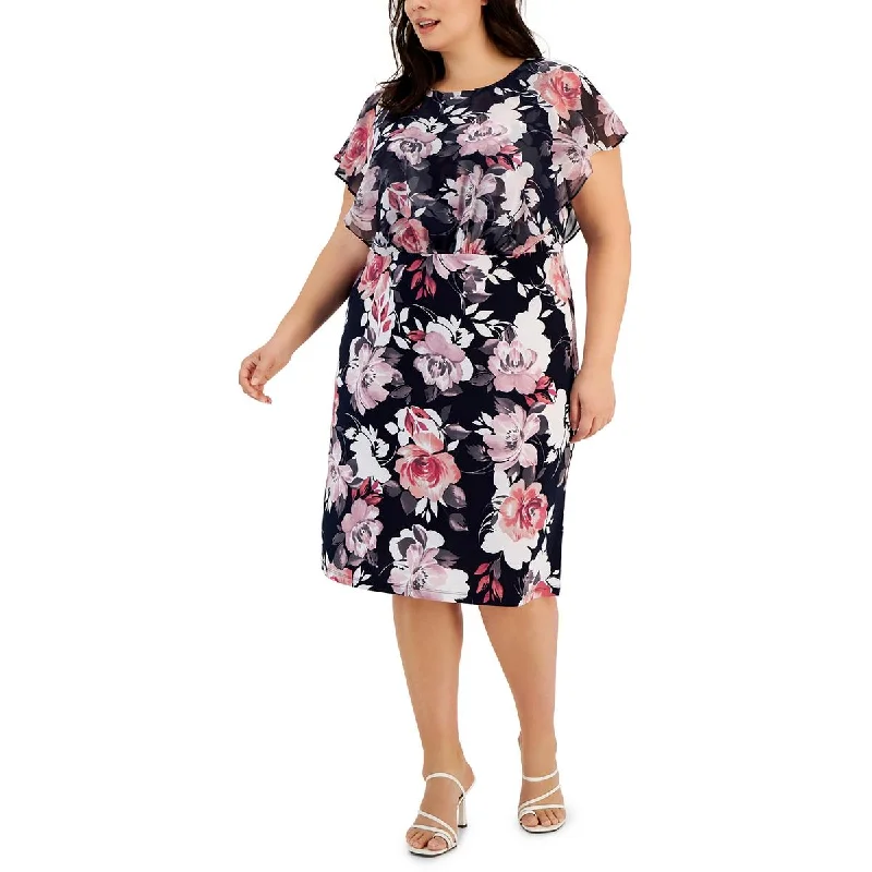 Elegant And Noble Connected Apparel Womens Plus Jersey Cocktail And Party Dress
