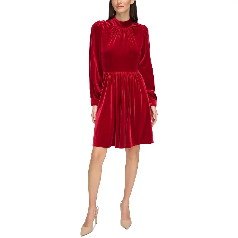 Youthful Vitality Calvin Klein Womens Solid Velvet Cocktail And Party Dress