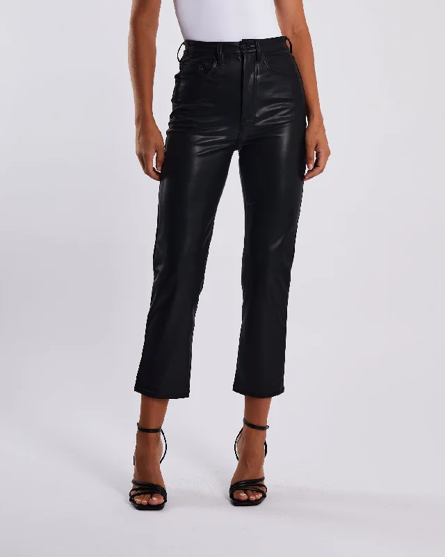 High-end Fabrics Gabby Straight Leg Leather Look