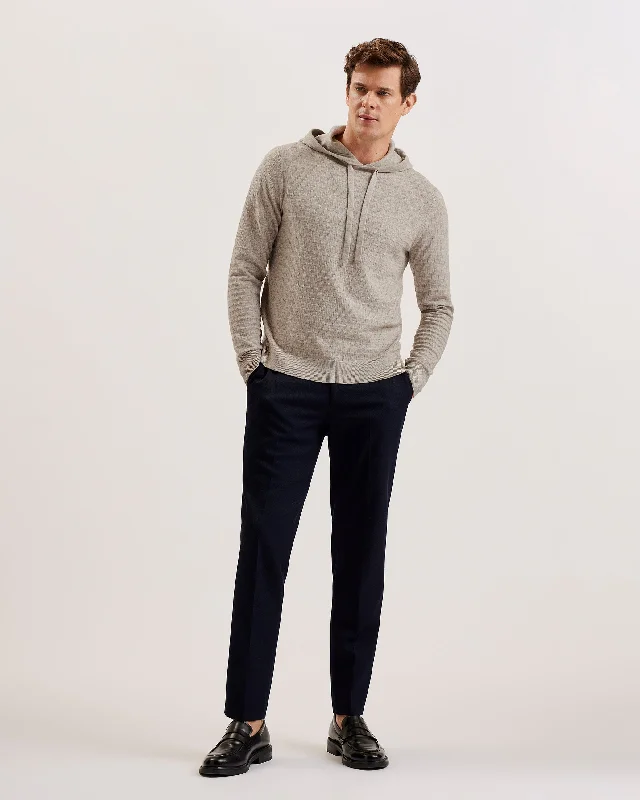 Free And Comfortable Loular Regular T Stitch Hoodie Taupe