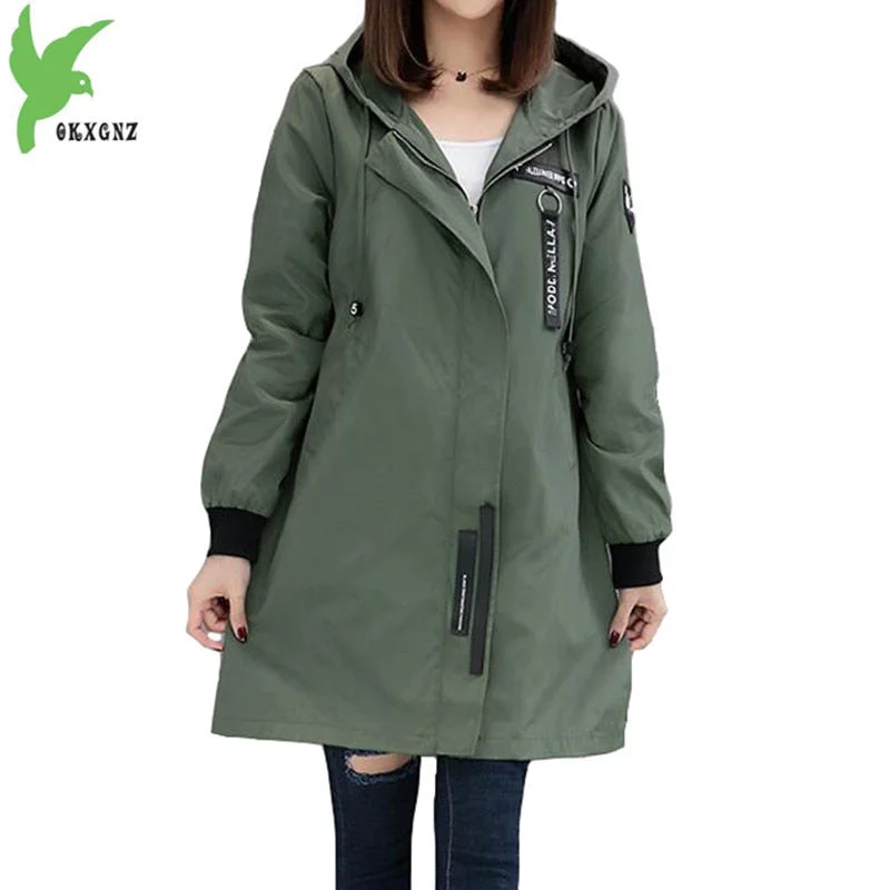 New Season Series Trench coat Womens 2018 Spring Autumn Hoodies top Plus size Slim Students Baseball clothes Medium length Windbreaker Coats A1934 New Season Series Trench coat Womens 2018 Spring Autumn Hoodies top Plus size Slim Students Baseball clothes Medium length Windbreaker Coats A1934