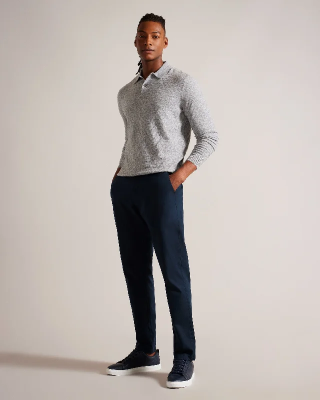 High-end Fashion Morar Ls T Stitch Knitted Polo Grey