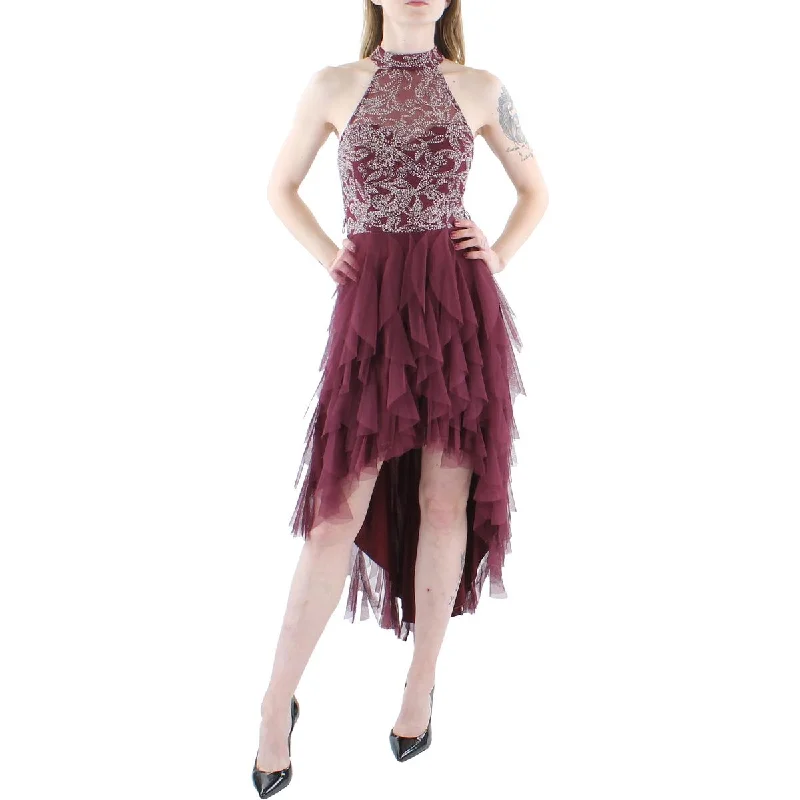 Energy Wear City Studio Womens Juniors Corkscrew Mesh Embellished Cocktail and Party Dress Energy Wear City Studio Womens Juniors Corkscrew Mesh Embellished Cocktail and Party Dress
