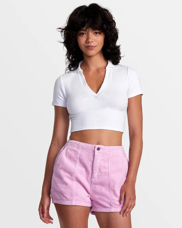 Fashion Touch Daylight Corduroy Shorts - Pastel Lavender