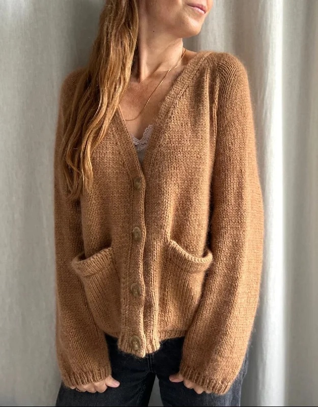 Celebrity Style Capulus cardigan by Refined Knitwear, No 20 + Silk Mohair knitting kit