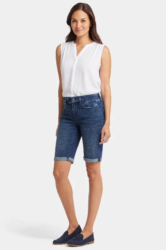 Stretch Design Briella 11 Inch Denim Shorts - Olympus