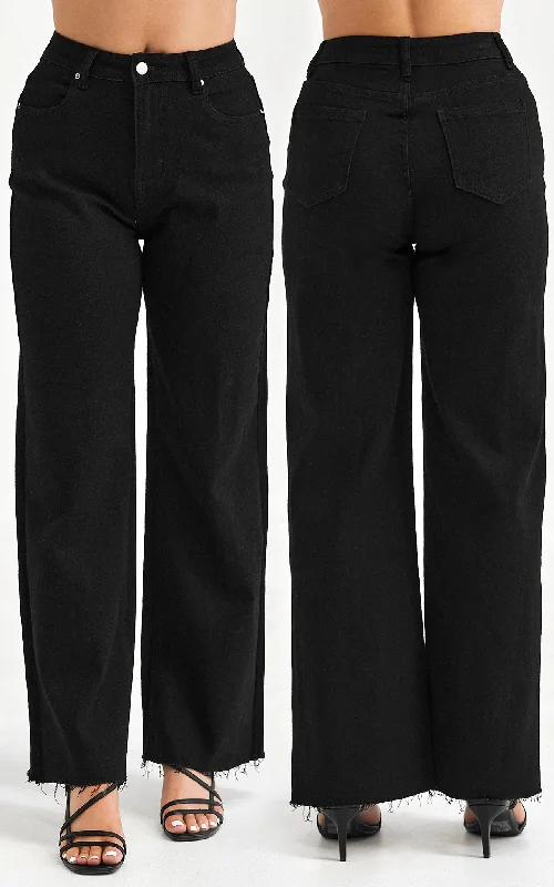 Cozy Sweaters Aubreen Wide Jeans - Black
