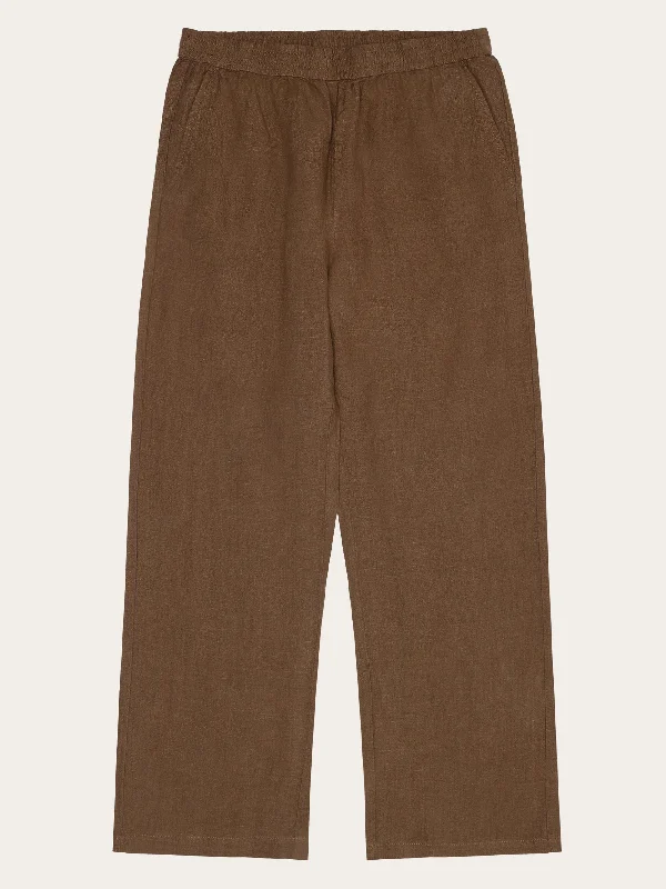 Noble And Elegant POSEY wide mid-rise linen pants - GOTS/Vegan - Tuffet