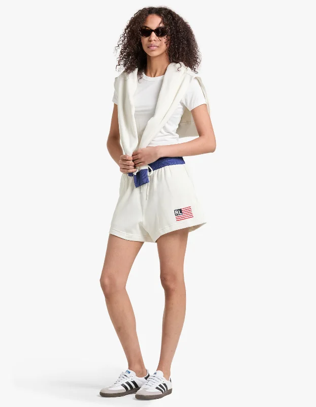 British Style Flag Short Athletic - Deckwash White