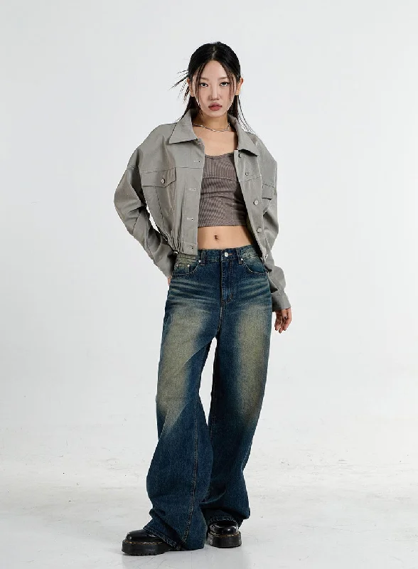 Effortless Elegance Wide Leg Denim Pants CO11