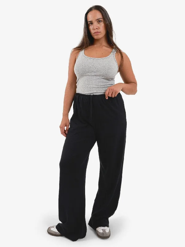 Classic Retro Hemp Relax Pant - Black