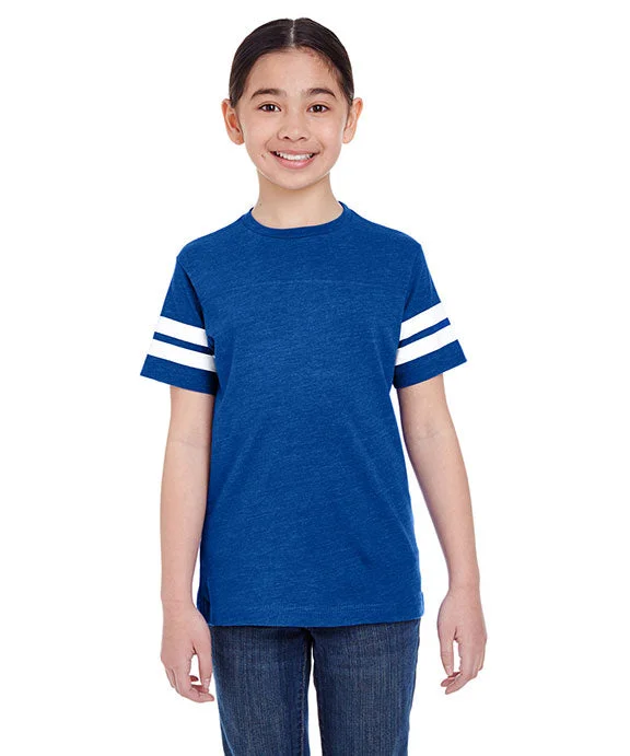 Summer Selection 6137 - LAT Youth Football Fine Jersey T-Shirt | Vintage Royal/White