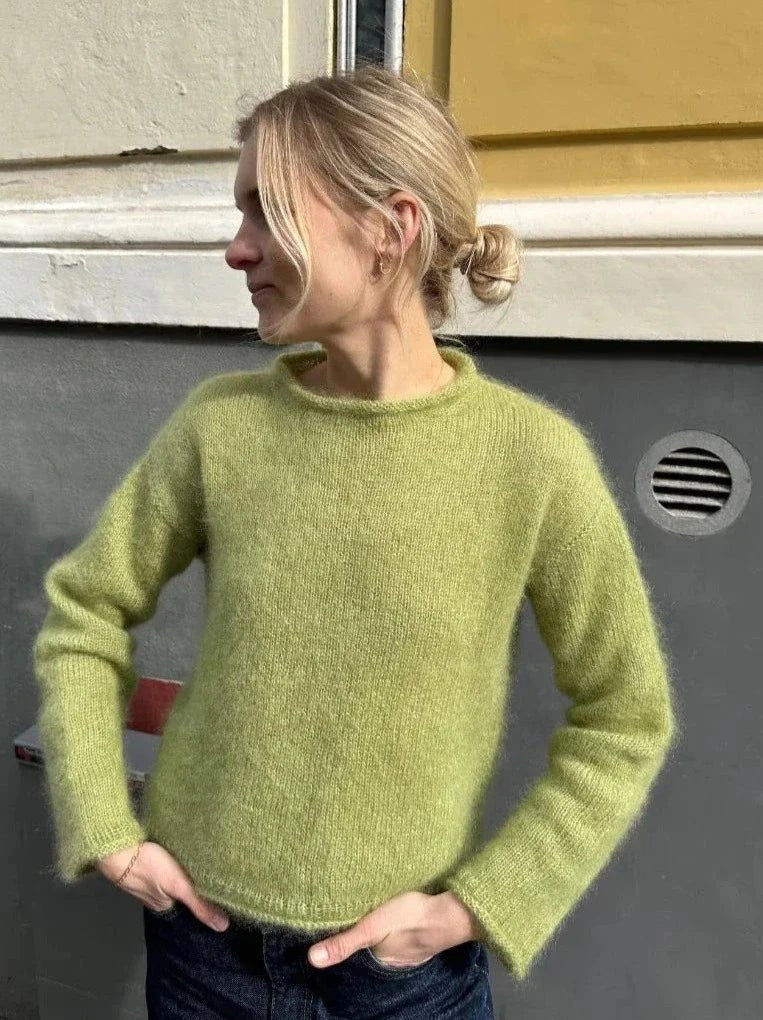 Sports Trend Cloud Blouse by PetiteKnit, silk mohair yarn kit (excl pattern)