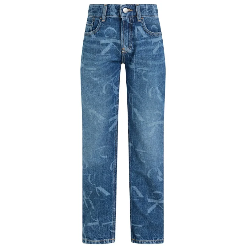Comfortable Fashion Calvin Klein Radiant Blue Laser Rgd Straight Jeans