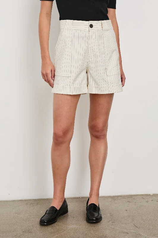 Versatile Style MARYAM SHORT - BIRCH PINSTRIPE